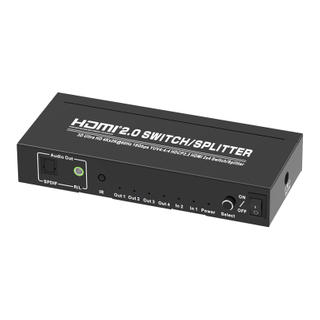 PII -1024E 4X2 HDMI矩阵开关/带有音频提取器的分离器-4k 60 Hz，IR控制，HDCP 2.2，4：4：4：4：4