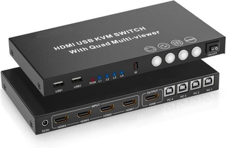 16端口USB MAC KVM开关带有监视器