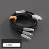 通用多重电荷线3中的1个多收费电缆120W 6A快速充电USB电缆 