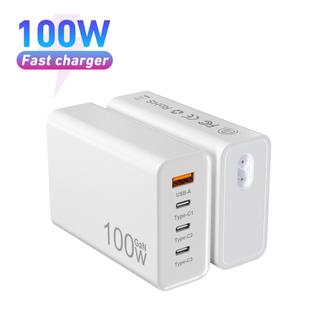 USB C Wall Charger，100W PD 3.0 PPS 4-PORT GAN III快速充电器类型C充电站可折叠电源适配器旅行充电器块