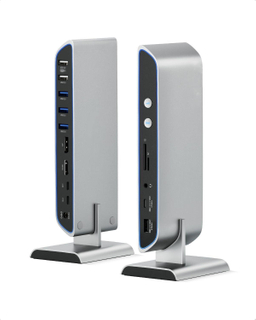  定制双4K 60Hz USB C KVM开关码头，用于2台计算机，最多100W充电，DisplayPort&HDMI，10GBPS USB-A/C端口，Thunderbolt 4兼容